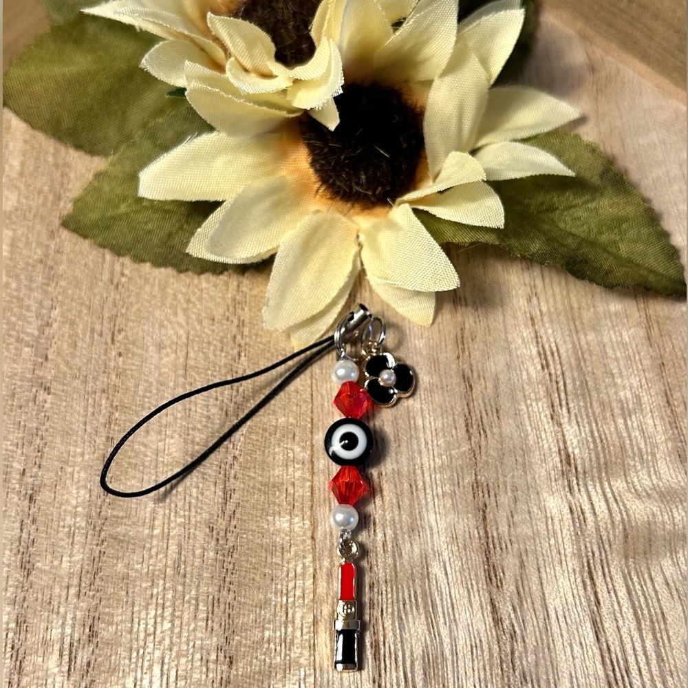 Lipstick Phone Charm